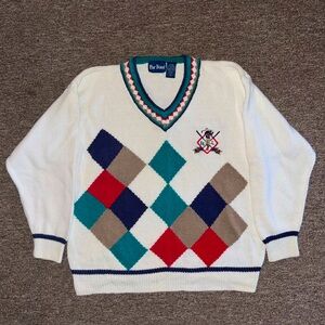 Vintage Par Four Sweater Men's Size X-Large Golf Pullover Long Sleeve V-Neck XL
